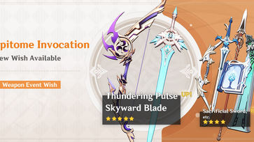 Event Wish "Epitome Invocation" - Boosted Drop Rates for Thundering Pulse and Skyward Blade
