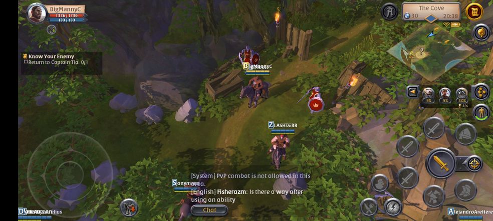 Albion online how to link items in chat