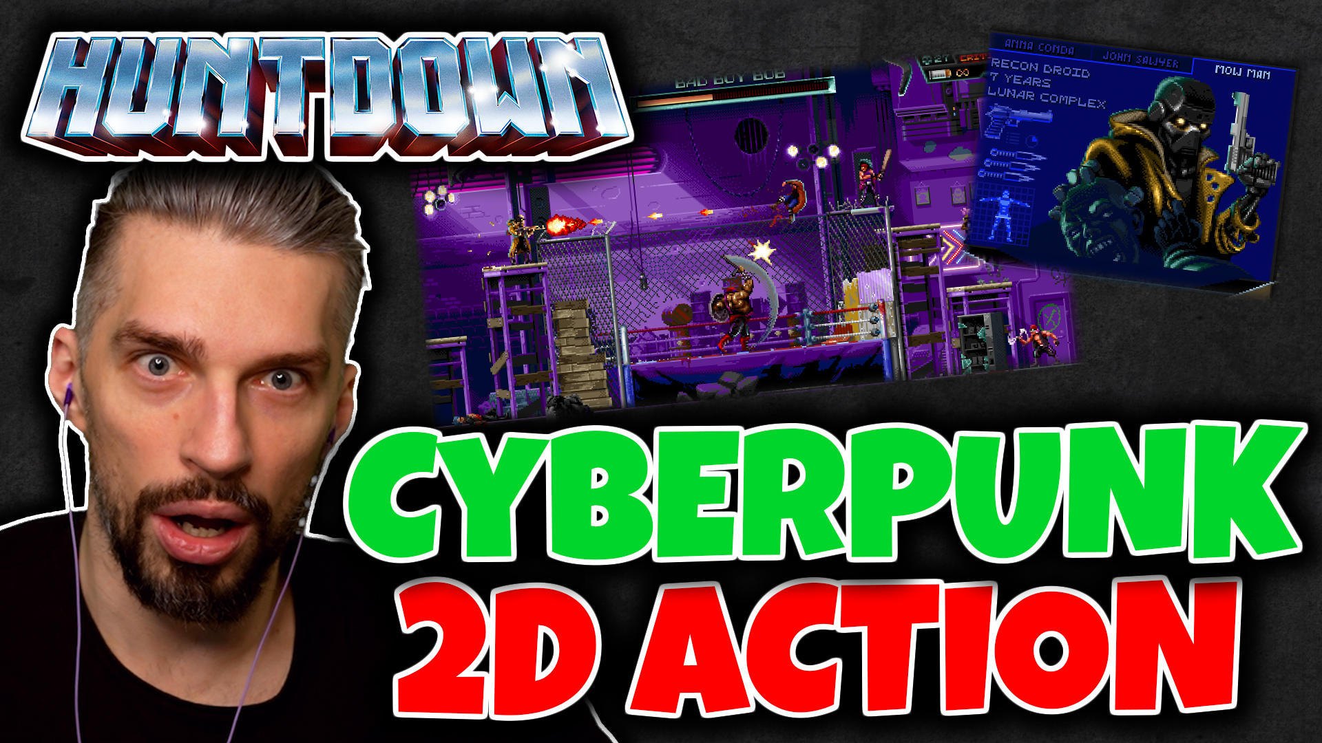 Stylish 2d Action - Huntdown [First Impressions] Gameplay