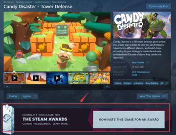 If you like the game, pls nominate it for us on steam!!