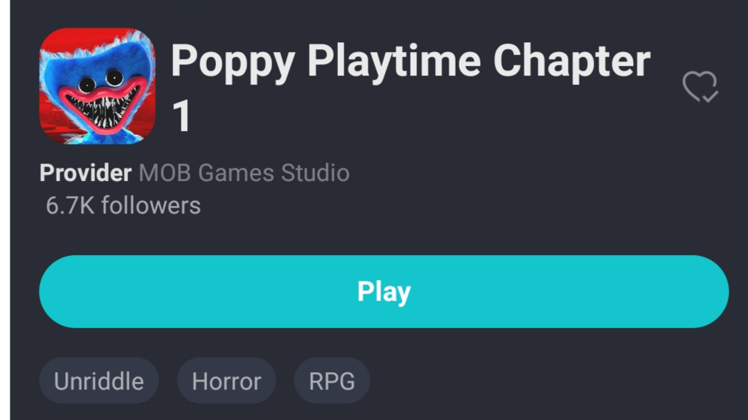 Poppy Playtime Chapter 1 App Store'da