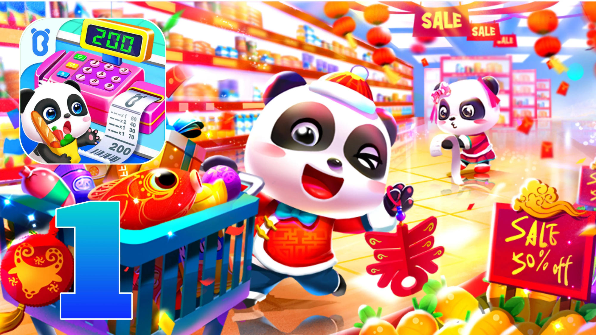 Baby Panda's Supermarket - Gameplay Walkthrough | Part 1 (Android, iOS)