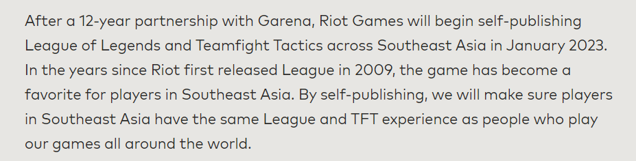 Celebrate the Relaunch of League of Legends and Teamfight Tactics in  Southeast Asia with Riot Games