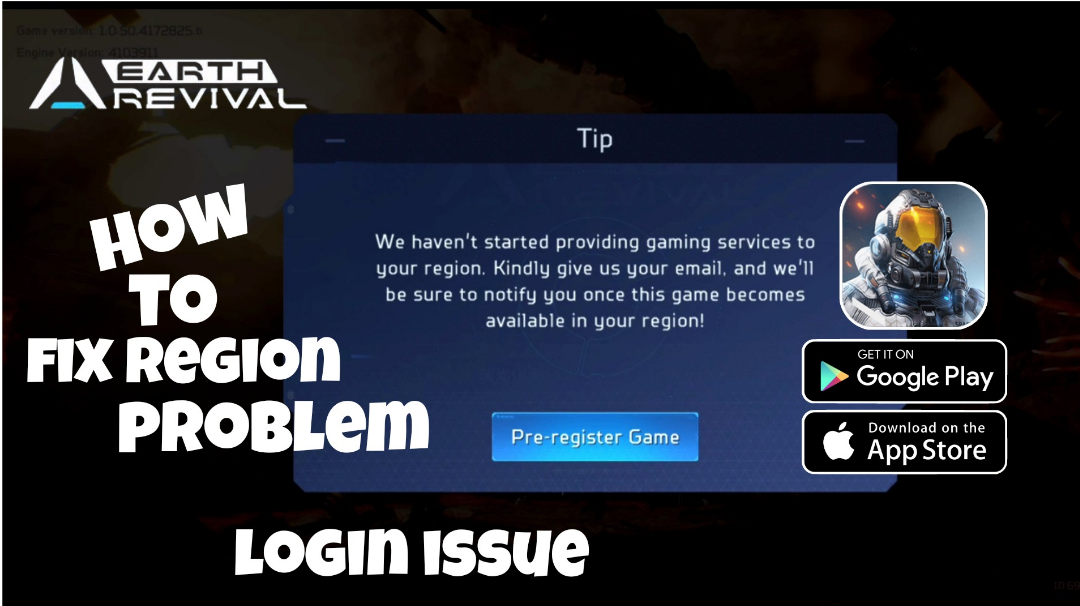 problem solved! How to fix region and login problem - Earth revival gameplay