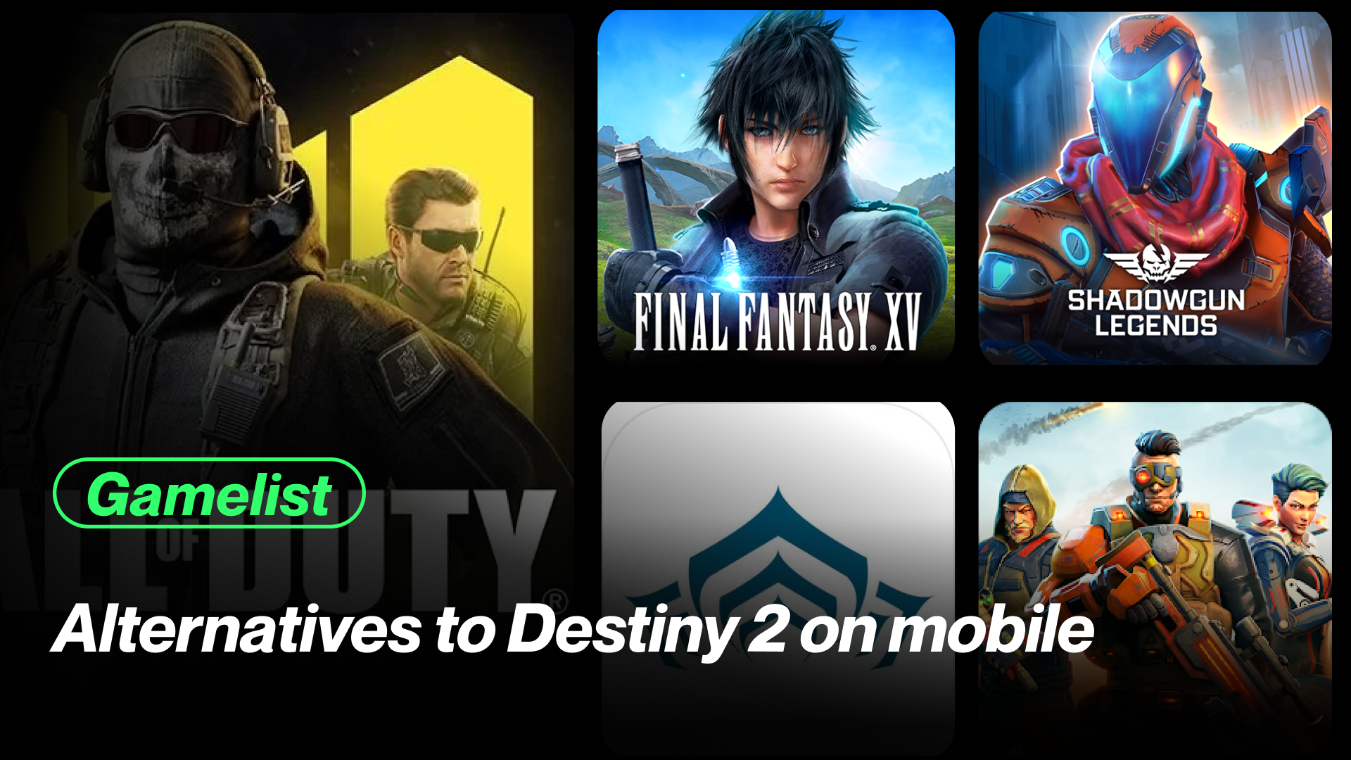 Alternatives to Destiny 2 on mobile