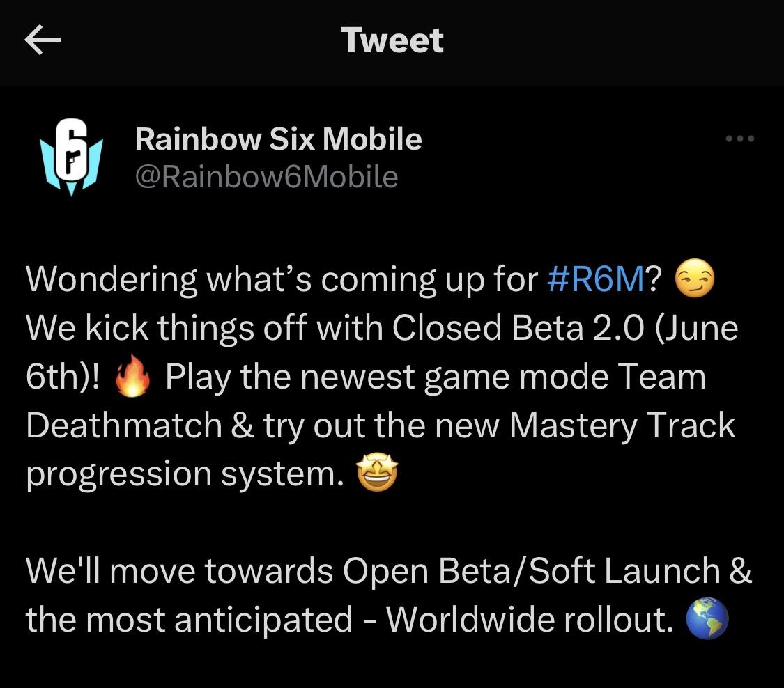 Rainbow Six Mobile Roadmap: Closed/Open Beta, Soft…