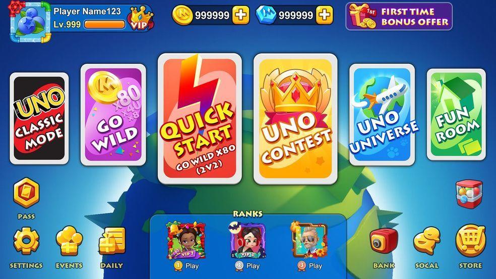 Jogo de cartas Uno Card reverso Uno versão móvel andróide iOS apk