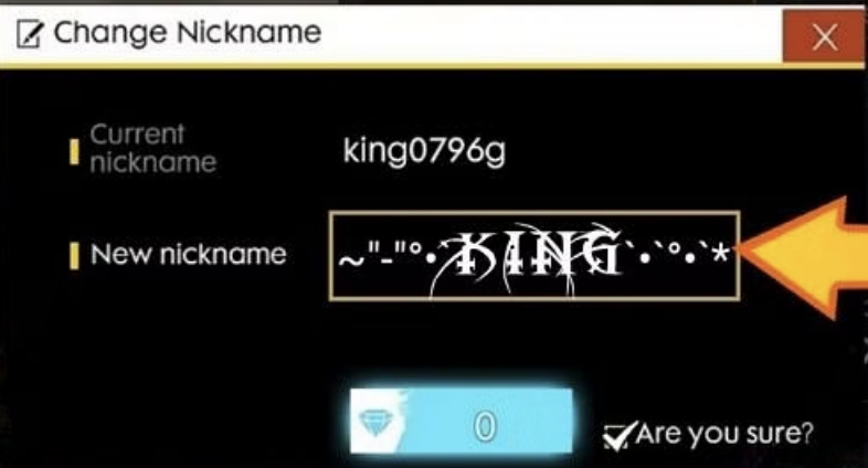 Free fire clearance nickname