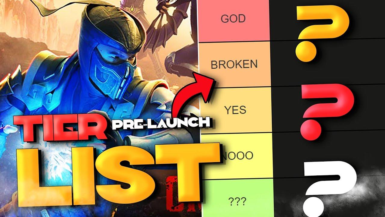 MORTAL KOMBAT ONSLAUGHT PRE-LAUNCH TIER LIST!! (best characters!!!)