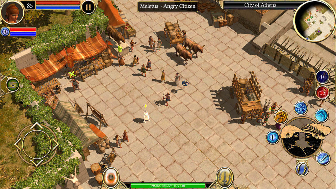 Players engage in real-time combat, utilizing a combination of melee and ranged attacks~