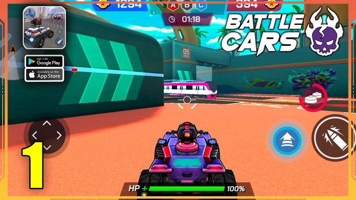 Battle Cars: Fast PVP Arena Gameplay Walkthrough Part 1 (Android, iOS)