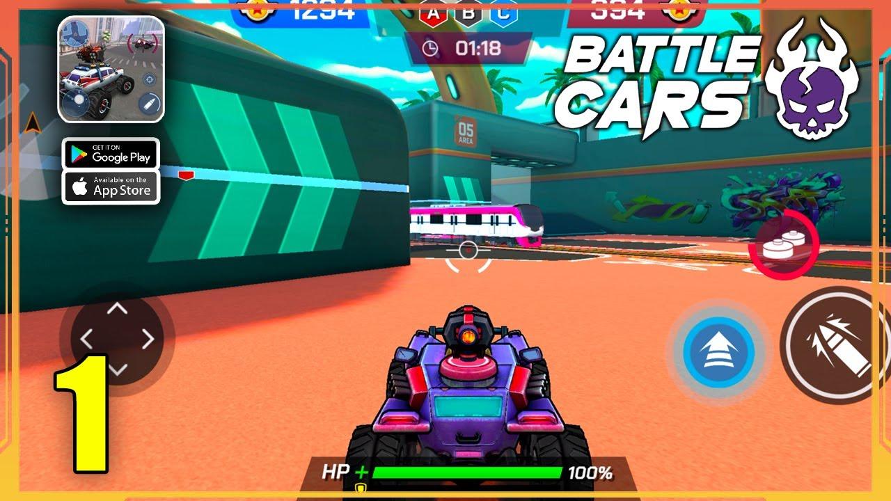 Battle Cars: Fast PVP Arena Gameplay Walkthrough Part 1 (Android, iOS)
