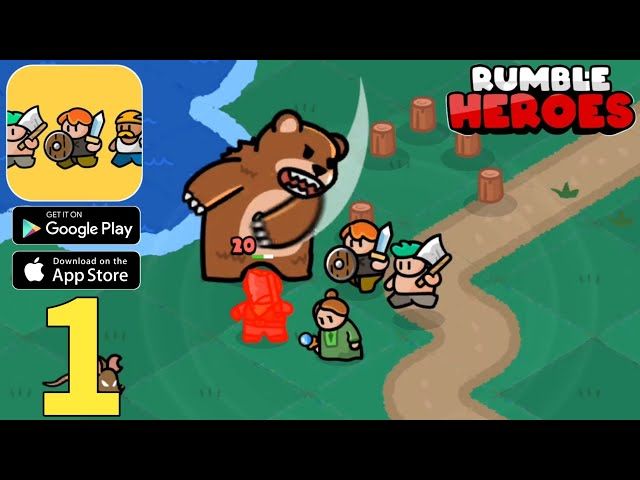 Rumble Heroes Gameplay Walkthrough Part 1 - Tutoial (ios, Android)