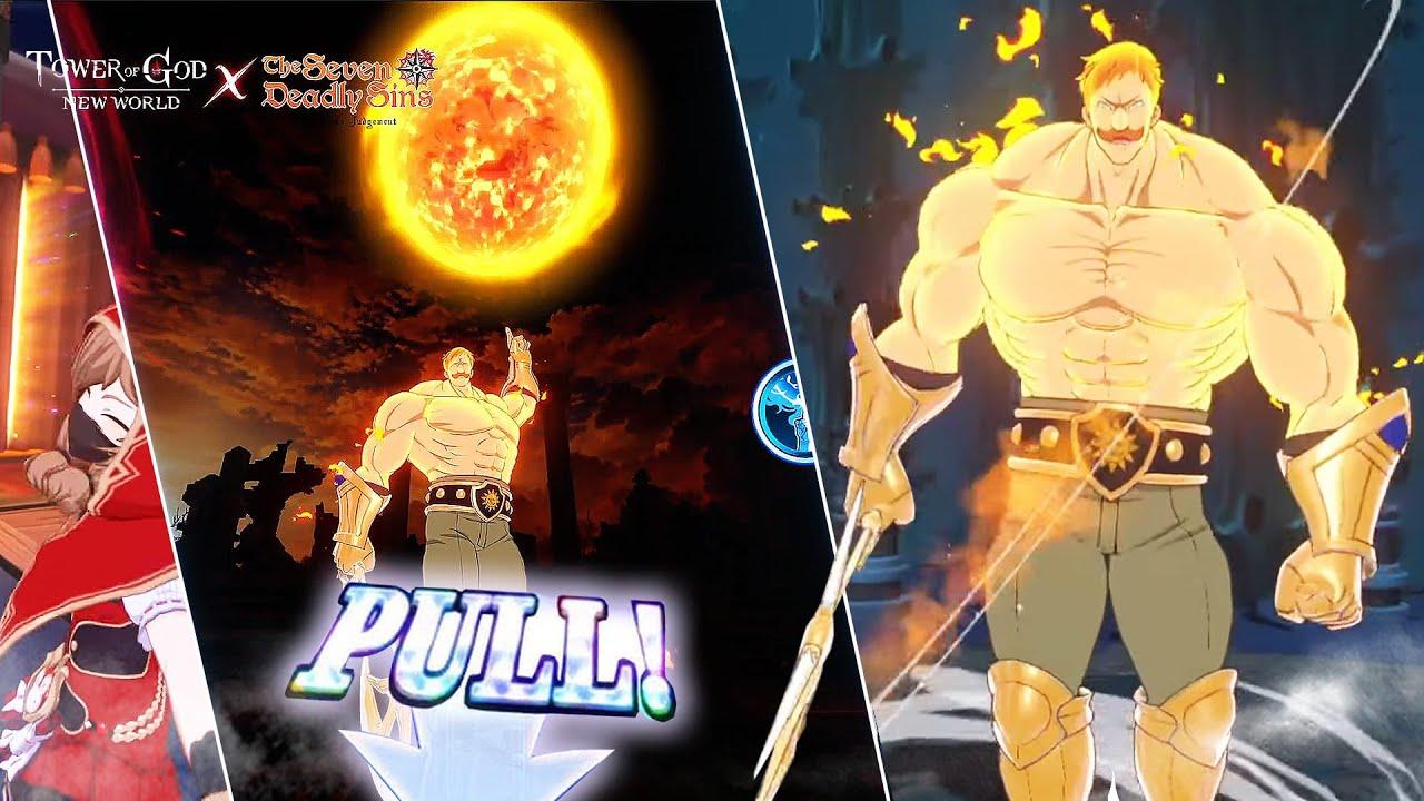 [Tower of God: New World] ESCANOR SUMMON ANIMATION!! 300+ 7DS COLLAB SUMMONS!!!!