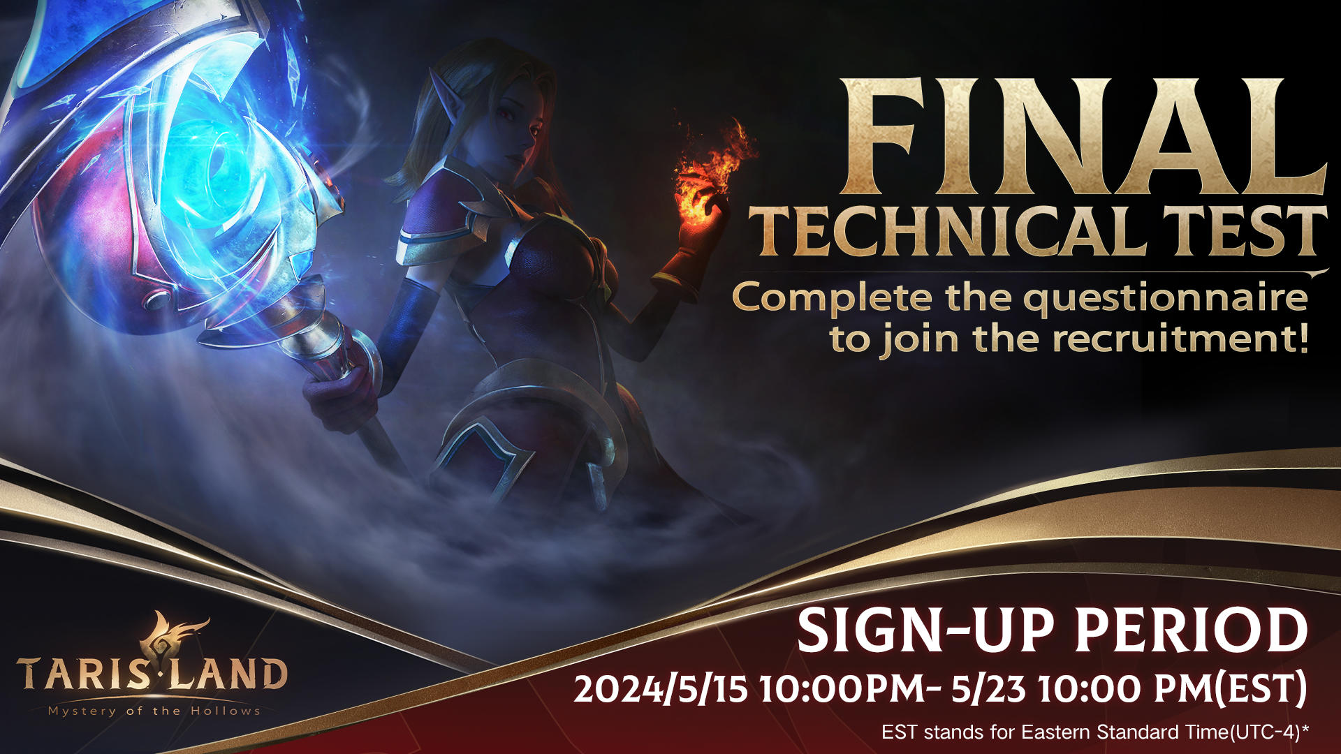 Final round Technical Test Recruitment! Sign-up now to join test during May 27-30 on all platforms!
