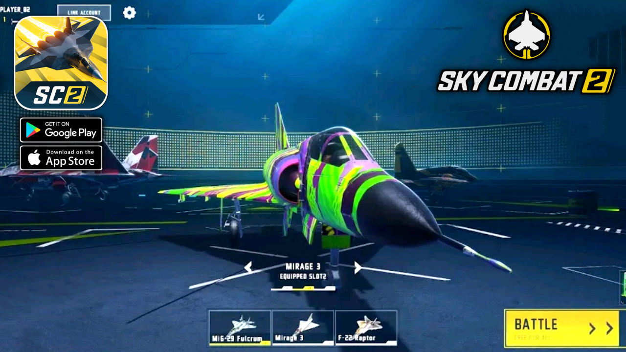 Sky Combat 2: Air Combat PvP Gameplay (Android,IOS)