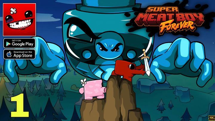 Super Meat Boy Forever Mobile Gameplay walkthrough part 1 (Android/iOS)