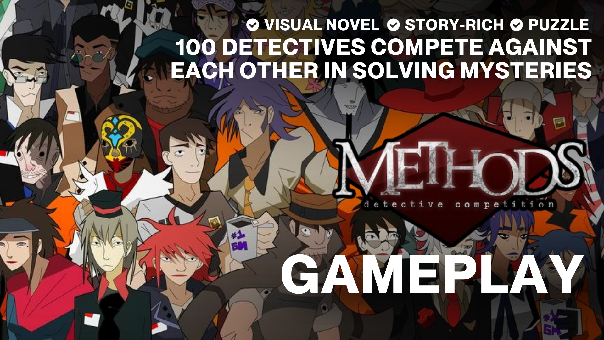 100 detectives compete against each other in solving mysteries | Gameplay - Methods