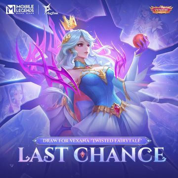 The limited-time draw event for the new Zenith skin - Vexana "Twisted Fairytale" is ending on 04/30. There are only a few days left! Participate in the draw event now to seize your last chance!Event Bonuses: First 10X Draw 30% OFF & Daily First 1X Draw 50