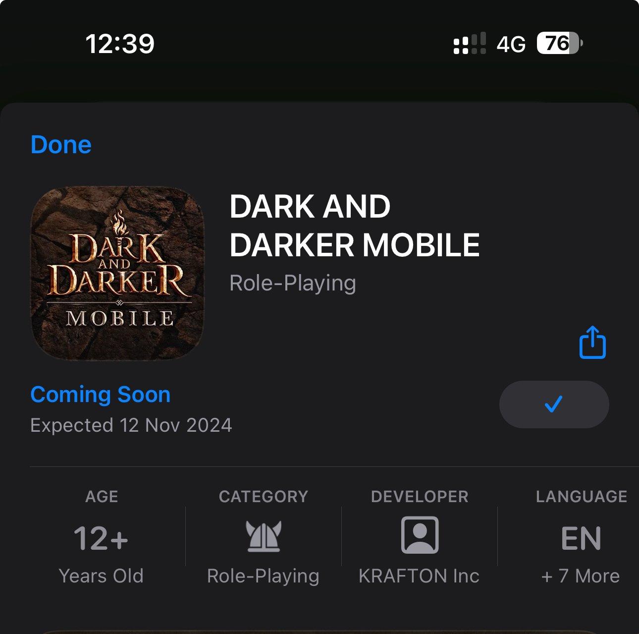 Dark and Darker Mobile Expected Global release 