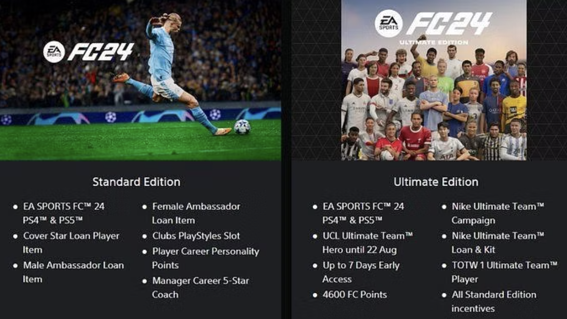 EA Sports FC 24 release schedule revealel! Which FC 24 version to