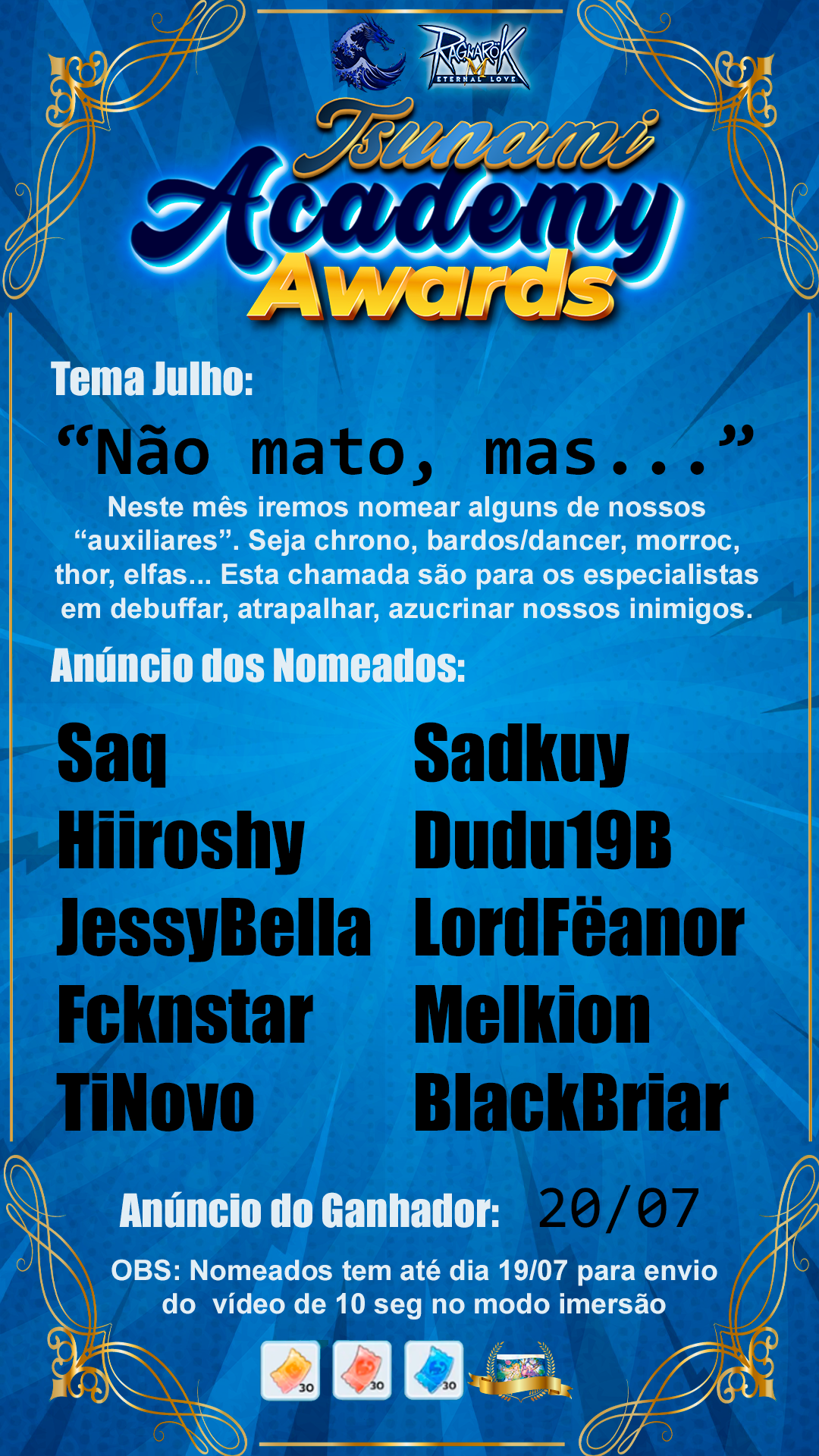 🌊 Tsunamī Academy Awards Selection - July 🌊