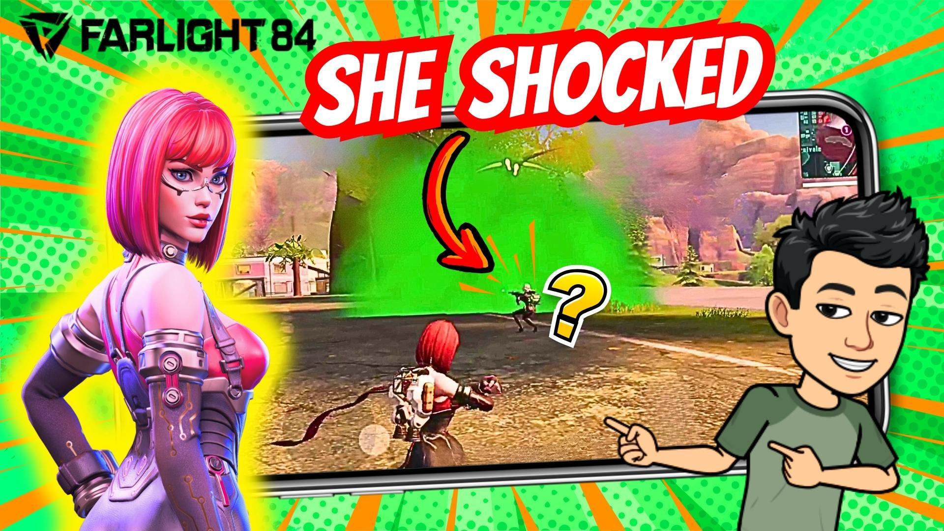 SHE SHOCKED WHEN HIS TEAMMATE USED SMOKE GAS | FARLIGHT 84 FUNNY GAMEPLAY