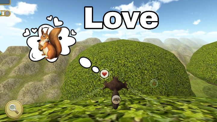 Squirrel searching to Love.