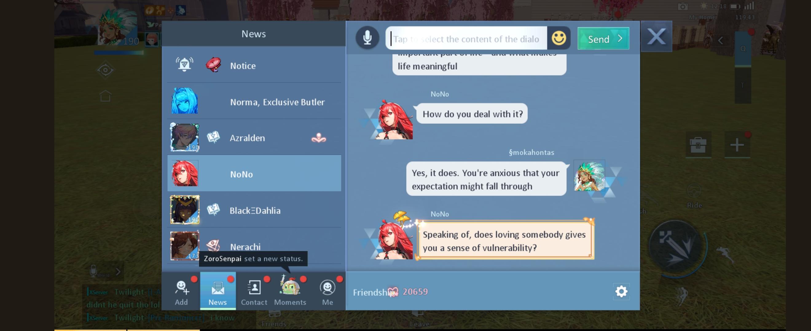 This convo is way  too deep to have with an NPC👀