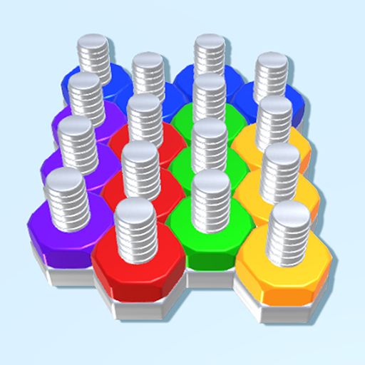 A relaxing daily hexa puzzle in which you sort & fit the hexagon nuts on bolts and merge them perfec