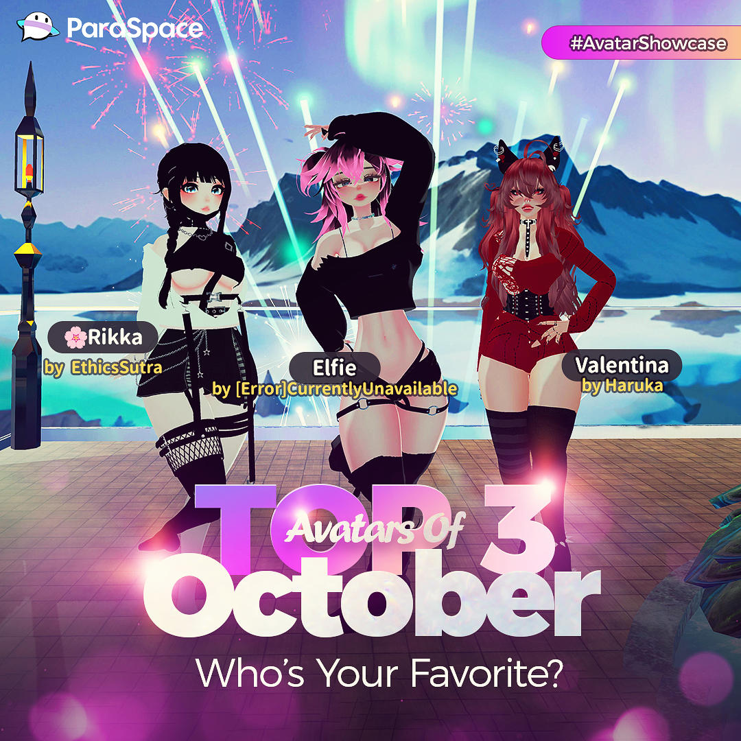 🏆 Check Out the Top 3 Avatars of October 🏆