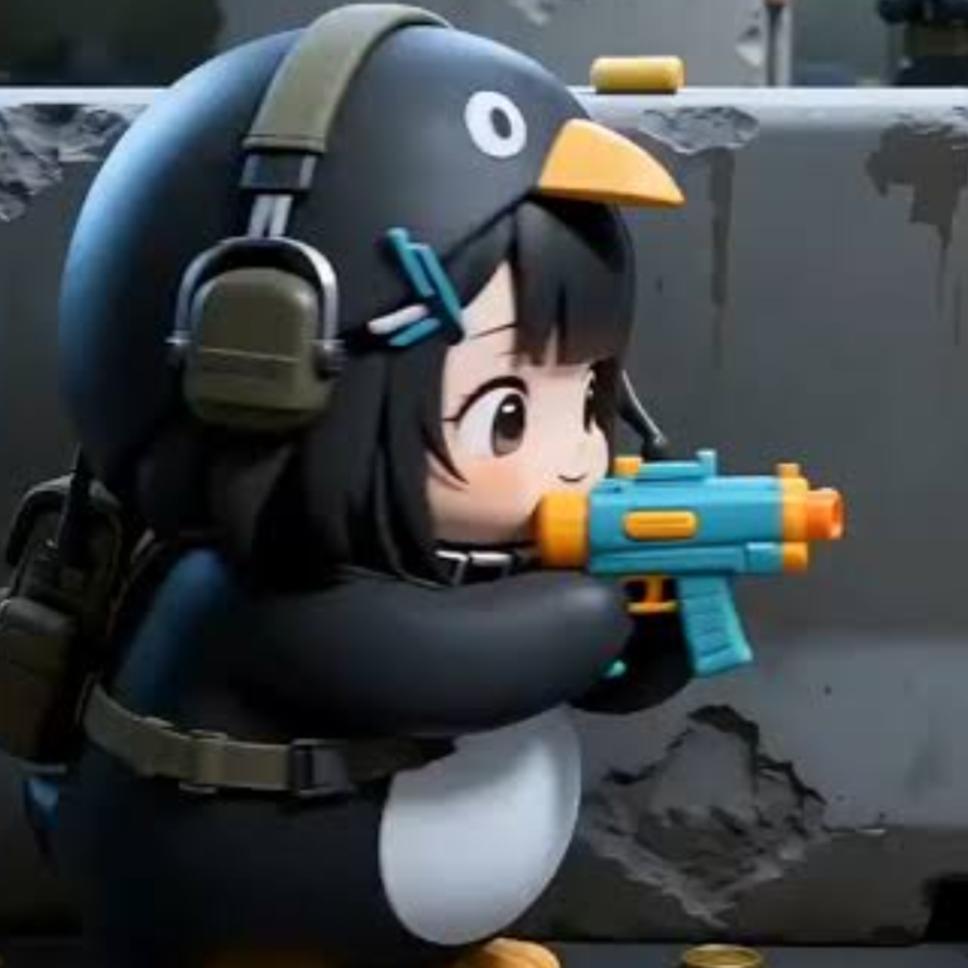 Gugu Gaga Penguin with a gun