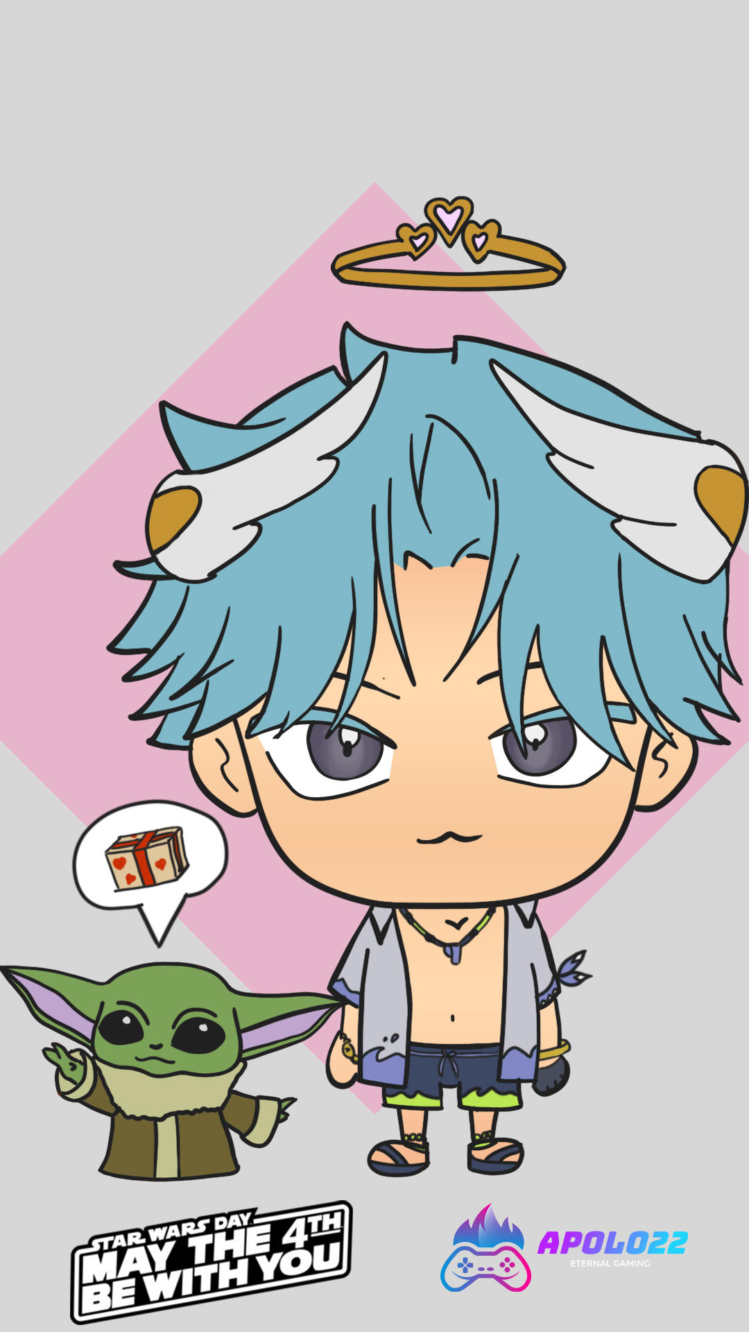 if Yoda from Star War was a pet in ROM - FanArt