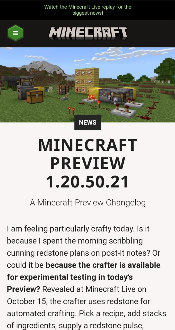 Minecraft 1.20.50.21 is out - Minecraft - TapTap