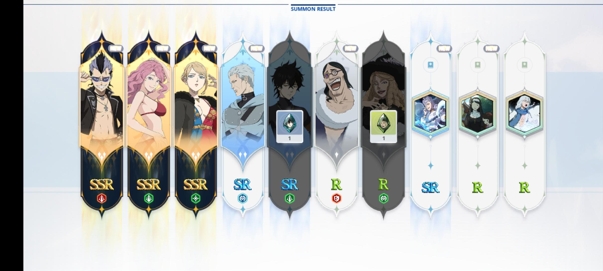 First 10 roll after tutorial :))