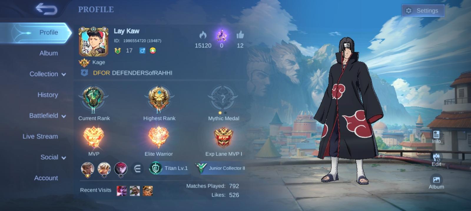 I live mobile legends 