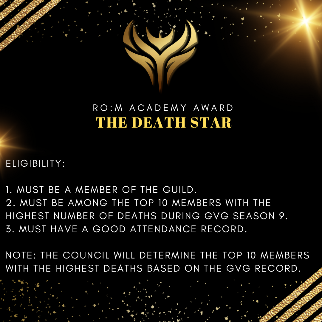 ＲＩＳＶＥＧＬＩＯ: October 2025 Ro:M Academy Award: The Death Star