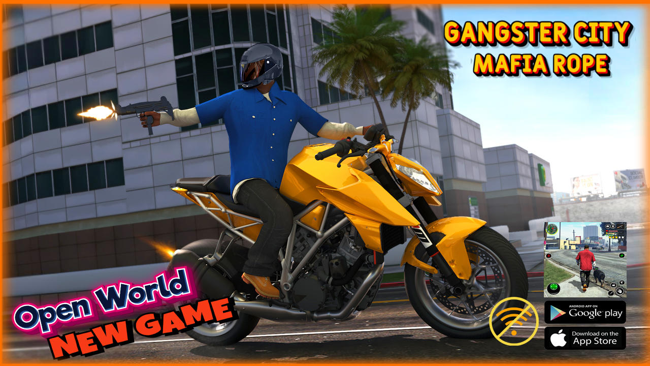 Gangster City Mafia Rope Game Gameplay (Android,iOS)