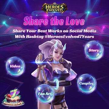 Heroes Evolved will celebrate the 7th anniversary this April. Share your love!