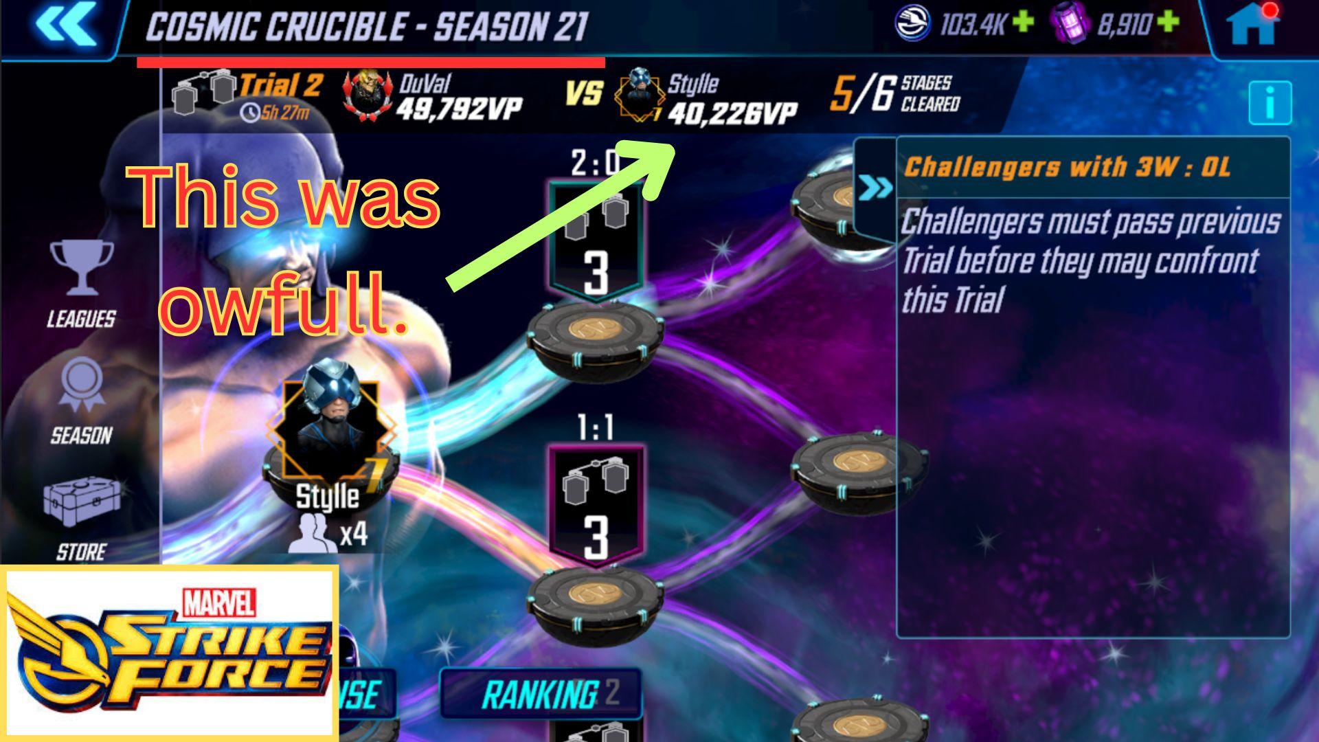 This is back CC S21 Trial 2 P2 , on 26th of April of 2026 in MSF Series of this game mode.