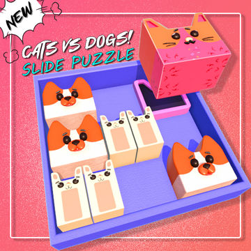 Cats Vs Dogs! Slide Puzzle