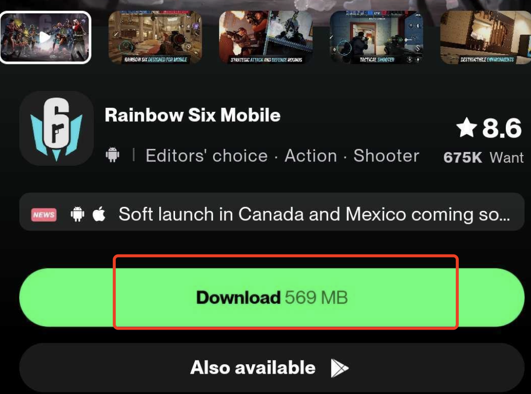 How to download and play Rainbow Six Mobile on TapTap with No Restrictions  - Rainbow Six Mobile - TapTap