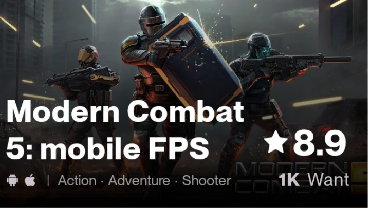 Modern Combat 5 : Mobile Fps 1st play.
