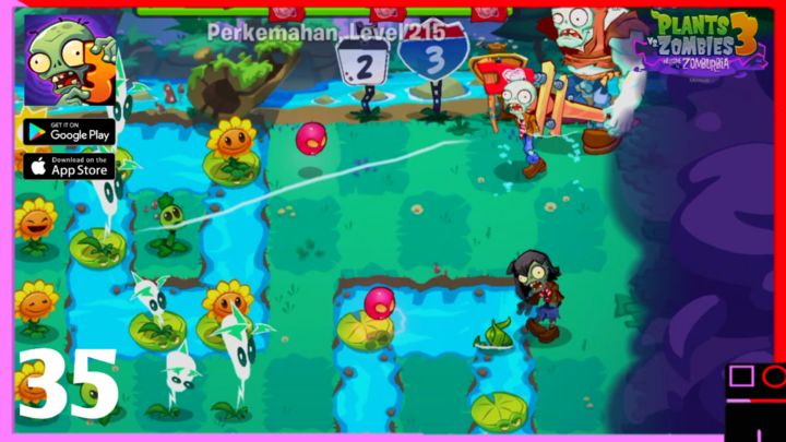 Plants vs Zombies 3 gameplay (android, iOS) level 208_216 part 35