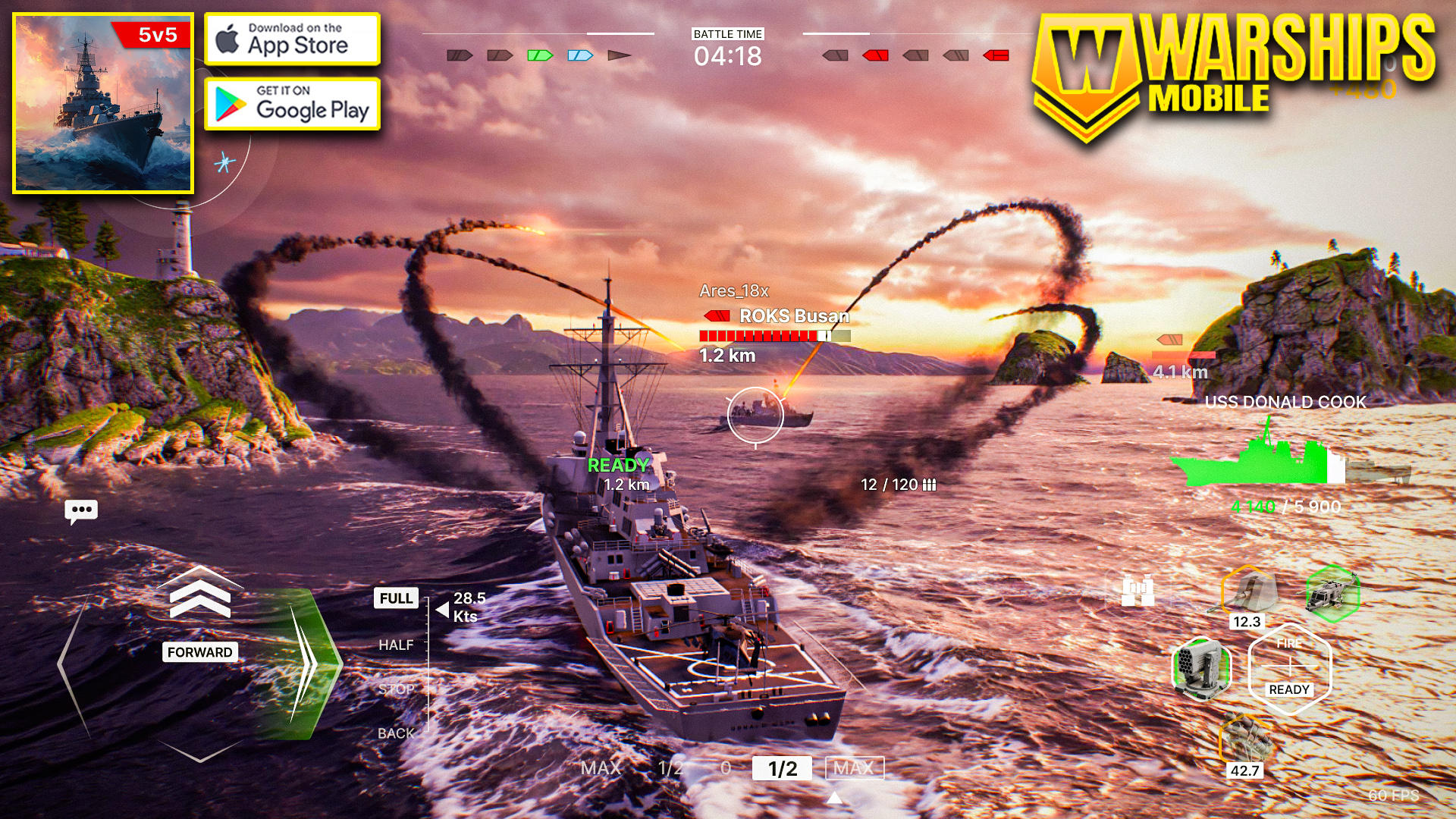 Warships Mobile 2: Open Beta // Modern Warship Gameplay (Android & iOS)