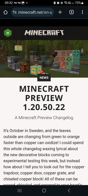 Minecraft's Pocket Edition 1.20.50.22 new features!