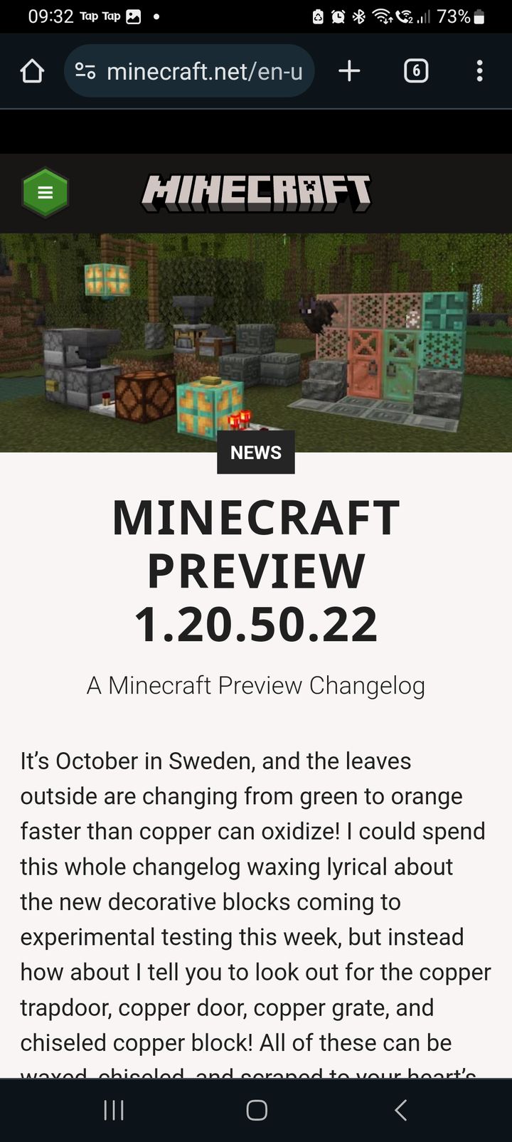 Minecraft's Pocket Edition 1.20.50.22 new features! - Minecraft