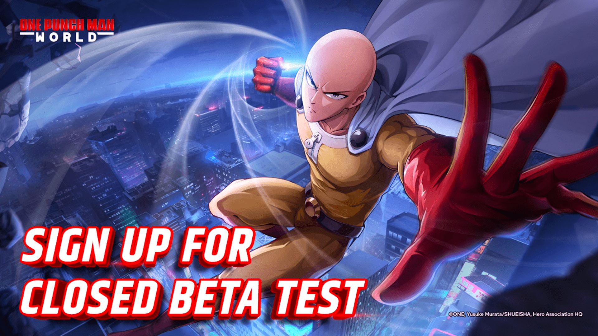 One Punch Man: World will start the first closed beta test on October 18th. Application Opens NOW!