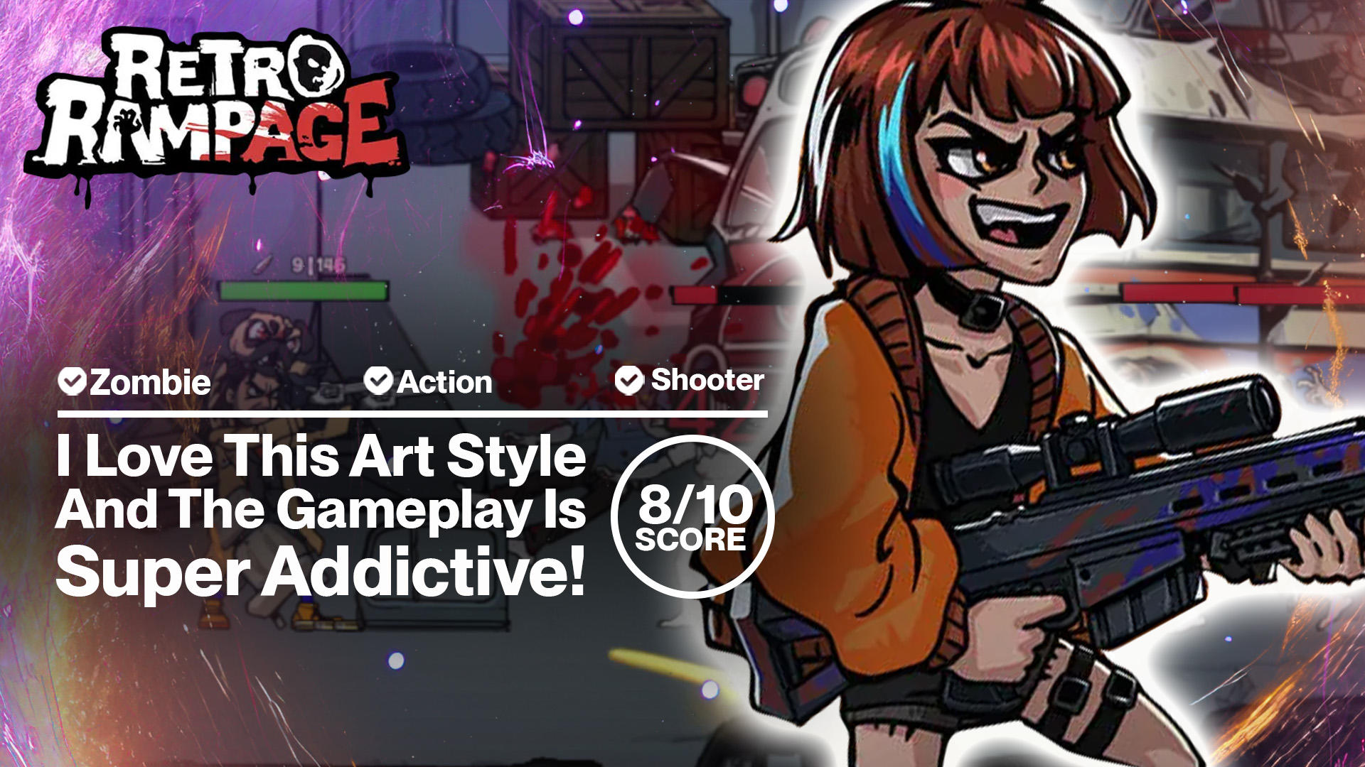 Retro Rampage - A FUN FILLED Zombie SIDE SCROLLER To Enjoy