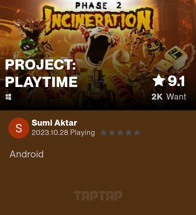 PROJECT: PLAYTIME android iOS-TapTap